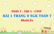 Bài 1 trang 9 SGK Toán 7 tập 1 Chân trời sáng tạo